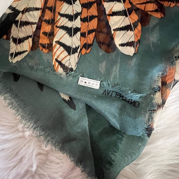Valentino Owl Graphic Silk Shawl Scarf. - Picture 9 of 16